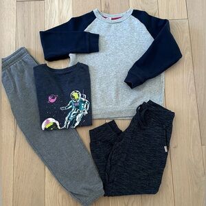 Boys joggers t- shirt and sweatshirt bundle size 8